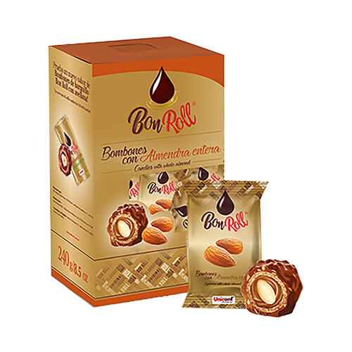 BONROLL Bombón con almendras 112 g.