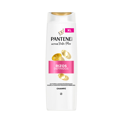 PANTENE Pro-v rizos definidos Champú para cabellos con rizos rebeldes o encrespados 500 ml.