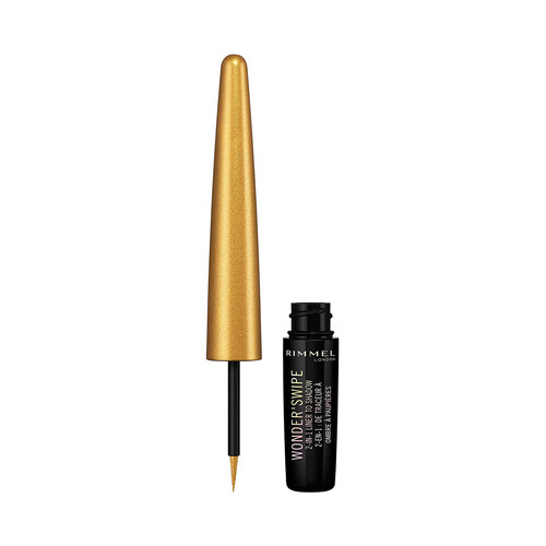 RIMMEL Wonder swipe Eyeliner Tono 002 Instafamous metálico o sombra de ojos brillante.