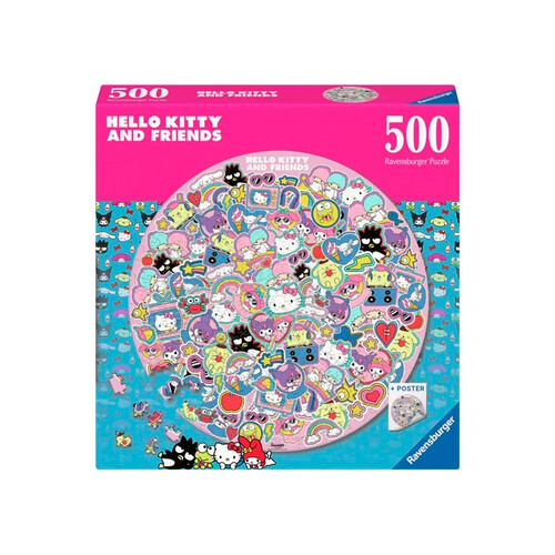 Puzzle circular de HELLO KITTY 500 piezas, 52 cm, +11 años.