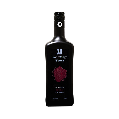 MONTELONGO Crema de vodka con sabor a fresa botella 70 cl.