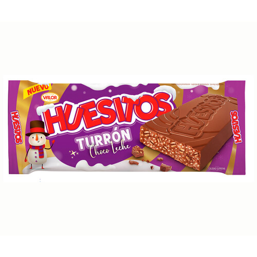 HUESITOS Turrón de chocolate con leche 225 g.