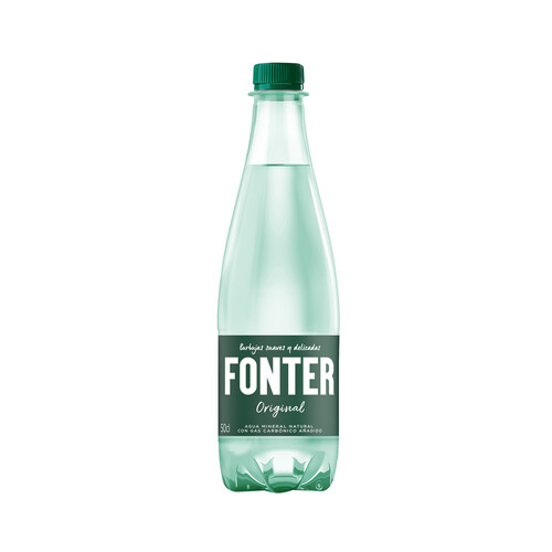 FONTER Original  Agua mineral con gas botella de 50 cl.