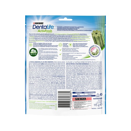 DENTALIFE Snack dental perros 12 a 25 kg PURINA DENTALIFE ACTIVFRESH 4 uds.