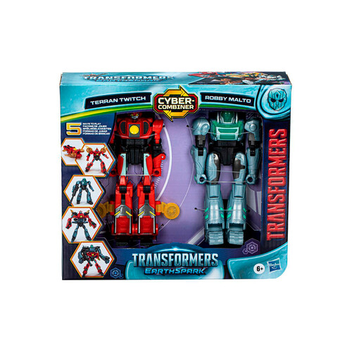 Set de figuras Transformers Earthspark, Terran Twitch y Robby Malto, +6 años, HASBRO.