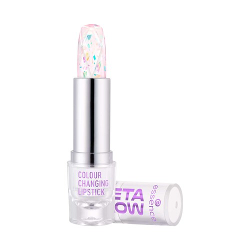 ESSENCE Metal glow tono rosa Barra de labios que cambia de color.