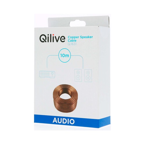 Cable de altavoz QILIVE de 1,5mm, bobina de 10m.