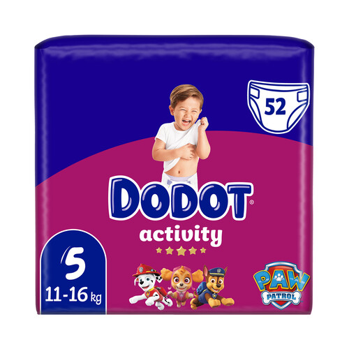 DODOT Activity Pañales talla 5 (11-16 kg) 52 uds.