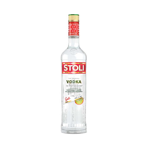 STOLI Vodka blanco de triple destilación y filtrado con carbón y arena botella de 70 cl.