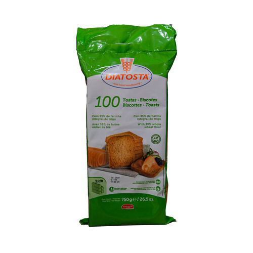 DIATOSTA Pan tostado integral 750 g.