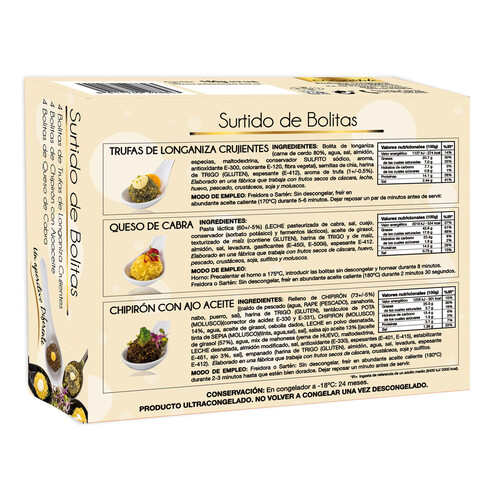 COCINARTE Surtdo bolitas ideales como aperitivos 12 uds.