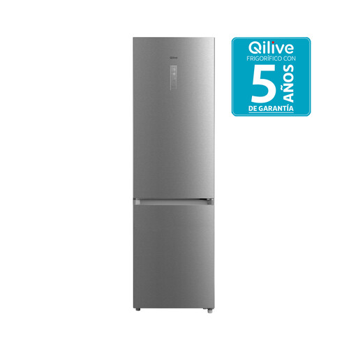 Frigorífico combi 201cm QILIVE Q.6638 NO FROST, clasificación energética: C, H: 201cm, A: 59,5cm, F: 70cm, capacidad total: 393L.