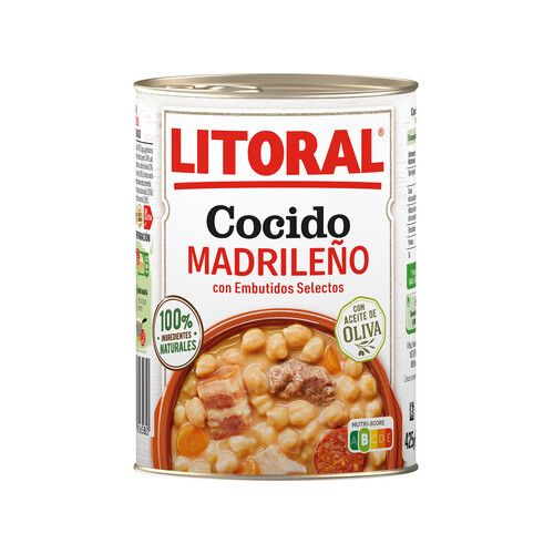 Cocido Madrileño LITORAL lata de 440 g.