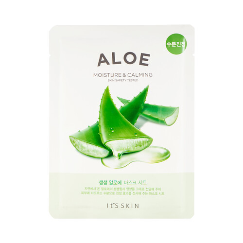 ITS SKIN Mascarilla facial calmante e hidratante con extracto de aloe vera.