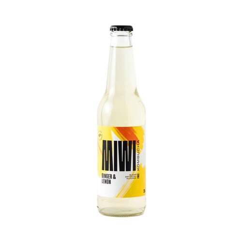 MIWI Kombucha sabor ginger and lemon 330 ml.