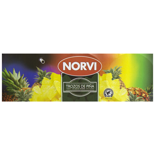 NORVI Piña trozos en su jugo NORVI 3 uds. x 140 g.