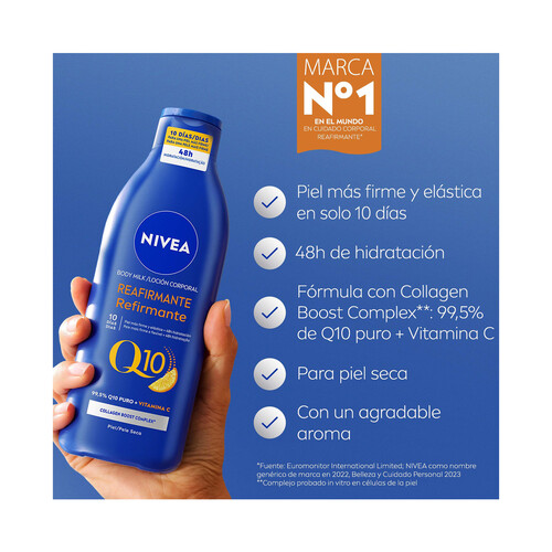 NIVEA Q10 Crema (loción) corporal reafirmante, para pieles secas 400 ml.