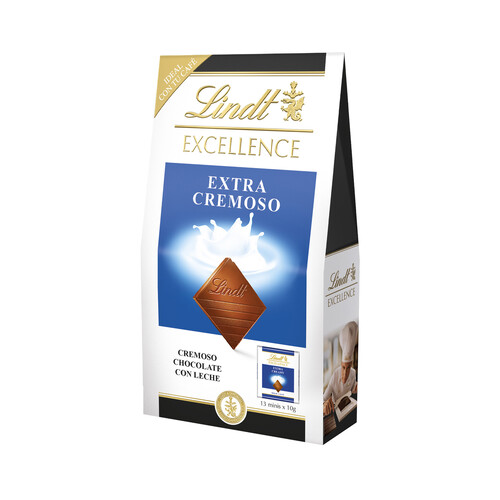 LINDT Excellence Mini tabletas de chocolate con leche 130 g.