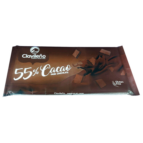 CLAVILEÑO Chocolate negro 55 % 100 g.