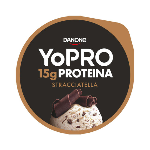 YOPRO Yogur con virutas de chocolate, proteínas y sin azúcares añadidos ni grasa de Danone 2 x 160 g.