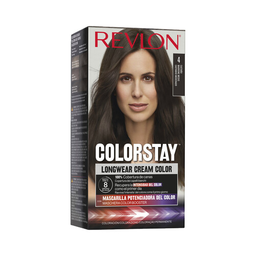 REVLON Coloración permanente tono 4 Castaño REVLON Colorstay.