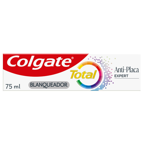 COLGATE Total expert Pasta de dientes blanqueante y anti-placa con espuma de precisión 75 ml.