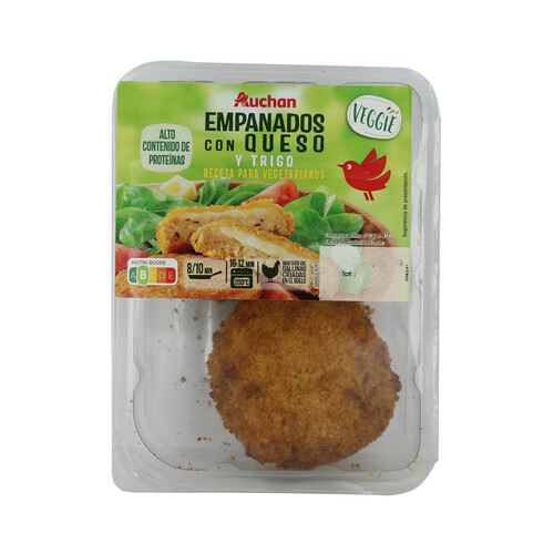 AUCHAN Empanados de trigo, lino y queso Veggie 2 x 100 g. Producto Alcampo