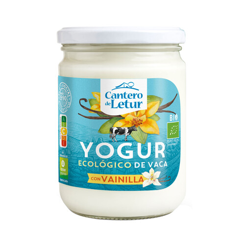 CANTERO DE LETUR Yogur de leche de vaca con vainilla bio 420 g.