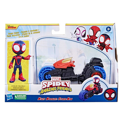 HASBRO Spidey surtido motocicleta y figura 10cm