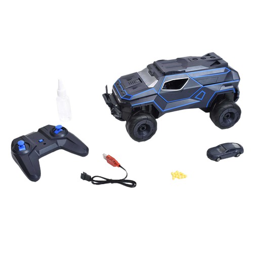 Coche Radiocontrol 2,4g 1:16 con lanzador de vapor y proyectiles ONE TWO FUN ALCAMPO +3 años.