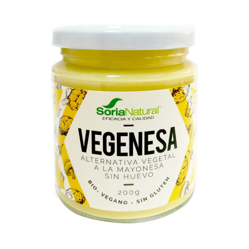 SORIA NATURAL Vegenesa (alternativa natural a la mayonesa, sin huevo) ecológica frasco 200 g.