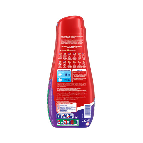 SOMAT Detergente de lavavajillas líquido 40 uds 640 ml.