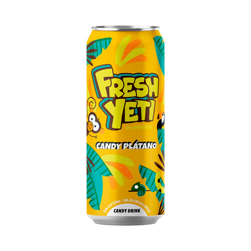 FRESHYETI Bebida refrescante plátano lata 50 cl.