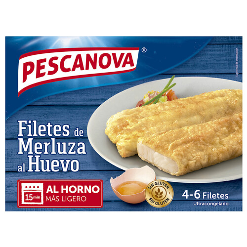 PESCANOVA Merluza en filetes al huevo, sin gluten 4 - 6 uds.