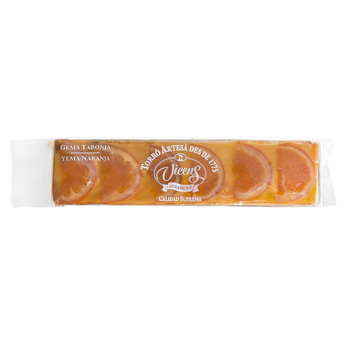 VICENS Turrón de yema naranja artesano 300 g.