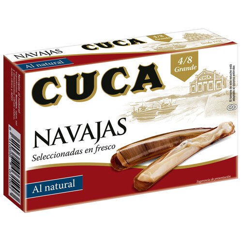 CUCA Navajas al natural, 4/8 piezas 65 g.