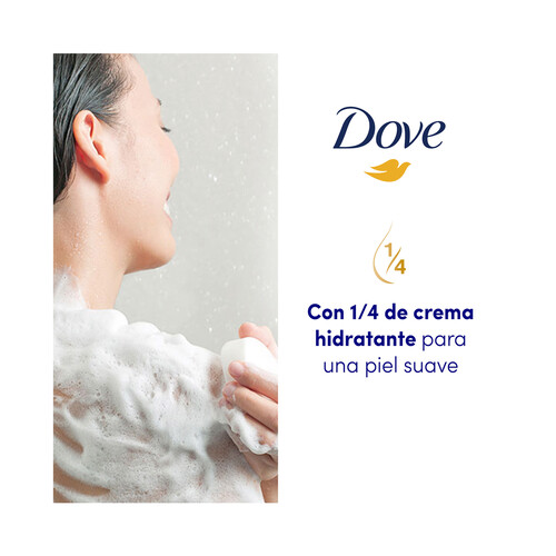 DOVE Beauty Pastilla de jabón de tocador con 1/4 de crema hidratante  2 x 90 g.