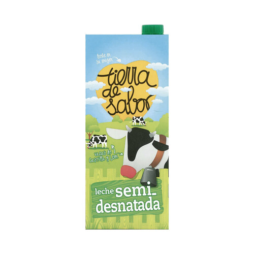 TIERRA DE SABOR Leche semidesnatada de vaca 1 l.