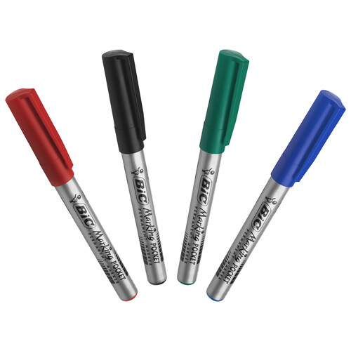 Marcador permanente de punta fina color negro, BIC Marking Fine ECOlutions