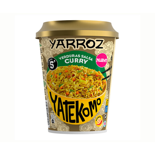 YATEKOMO Yarroz de verduras con salsa curry yatekomo 82 g.