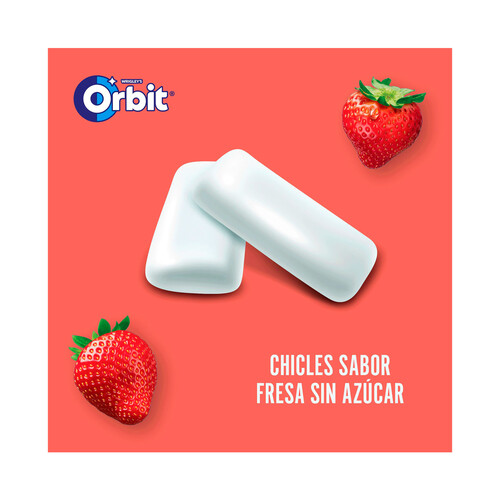 ORBIT Chicles sabor a fresa ORBIT paquete 4 barritas. 56 g.