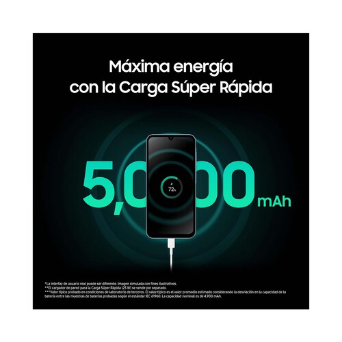 SAMSUNG Galaxy A15 negro, 128GB + 4GB Ram, móvil 16,5cm (6,5). SM-A155FZKDEUB