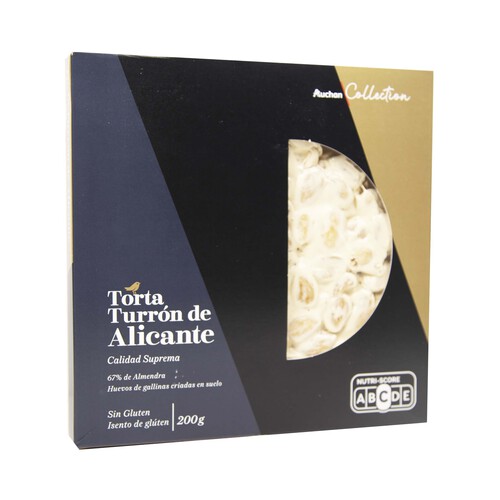 ALCAMPO GOURMET Torta de turrón duro D.O.  Alicante 200 g.