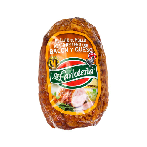 LA CARLOTEÑA Muslito de pollo asado deshuesado a mano, relleno de bacon y queso LA CARLOTEÑA 280 g.