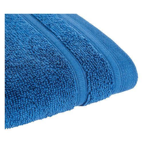 Toalla de tocador 100% algodón color azul oscuro, densidad de 500g/m², ACTUEL.