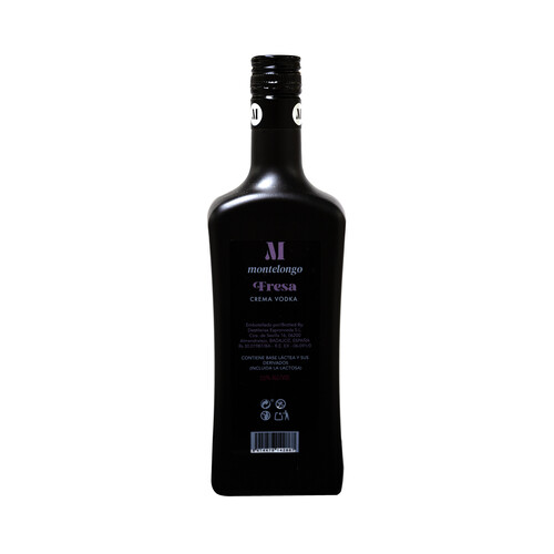 MONTELONGO Crema de vodka con sabor a fresa botella 70 cl.