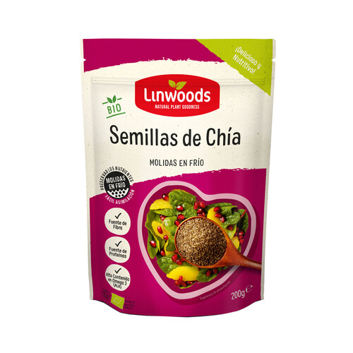 LINWOODS Semillas de Chía molidas BIO LINWOODS 200 g.