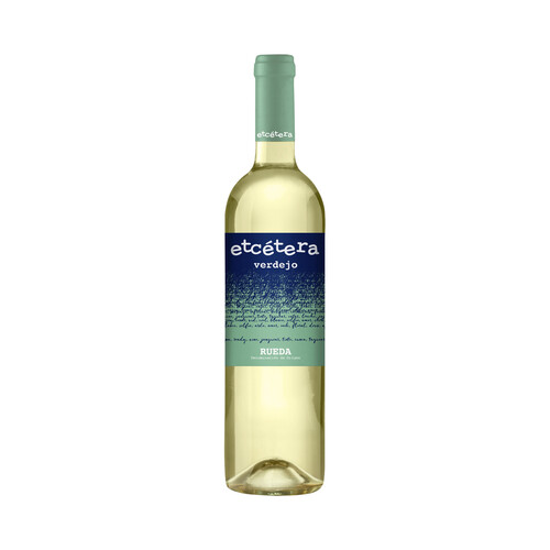 ETCÉTERA Vino  blanco seco con D.O. Rueda botella 75 cl.