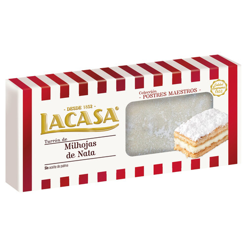 LACASA Turrón de milhojas de nata 200 g.