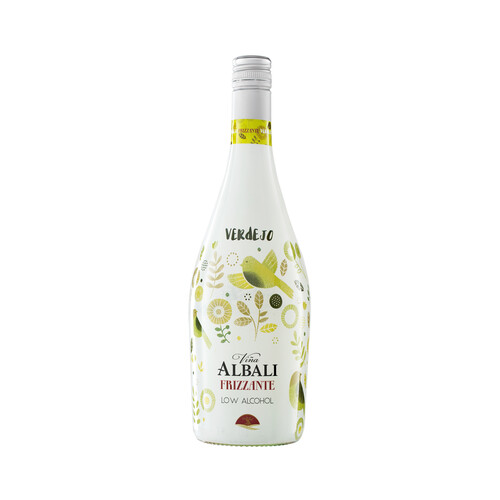 VIÑA ALBALI Vino blanco verdejo frizzante con bajo contenido en alcohol botella 75 cl.